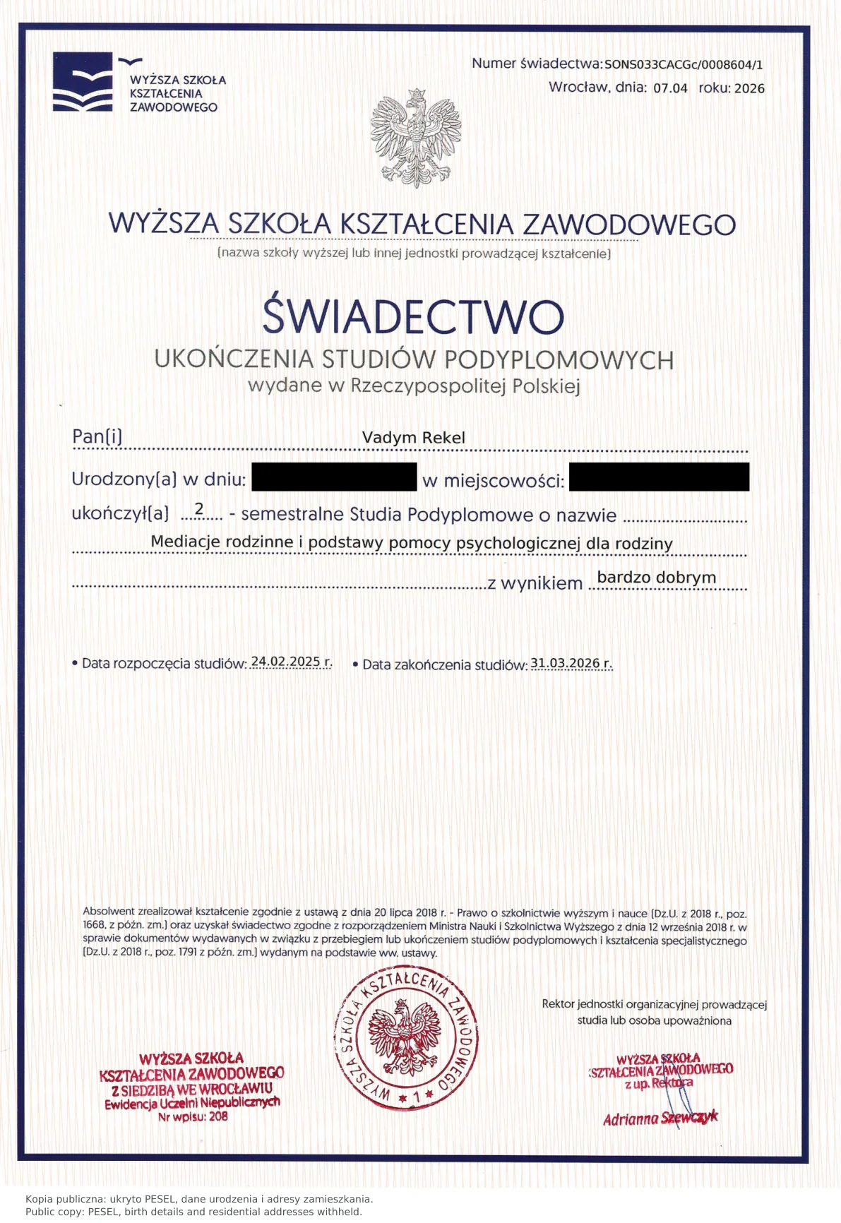 Mediacje rodzinne i podstawy pomocy psychologicznej dla rodziny