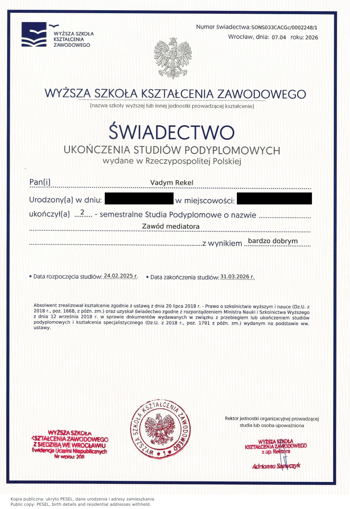 Zawód mediatora